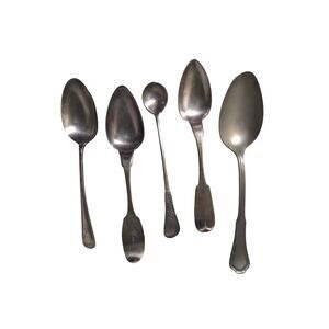 Lot 5 Antique 1915 Sterling Coin Silver Monogram SPOONS Larue Rosenberg